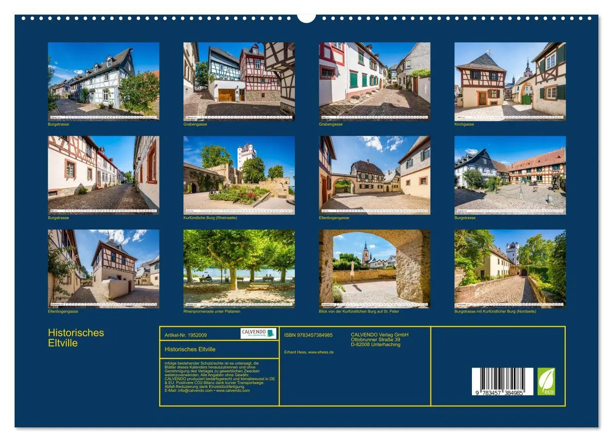 Bild: 9783457384985 | Historisches Eltville (hochwertiger Premium Wandkalender 2026 DIN...