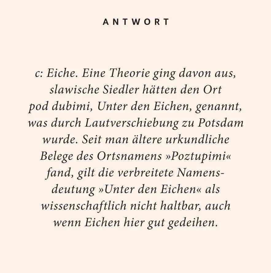 Bild: 9783899784985 | Potsdam-Quiz | 100 Fragen und Antworten | Steffi Memmert-Lunau | Buch