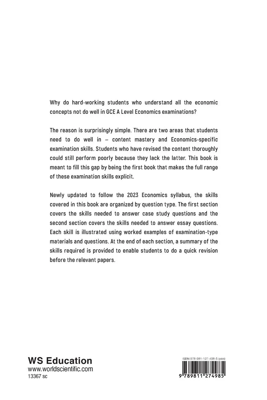 Rückseite: 9789811274985 | GCE A LEVEL ECONOMICS (2ND ED) | Soh Christabelle | Taschenbuch | 2023