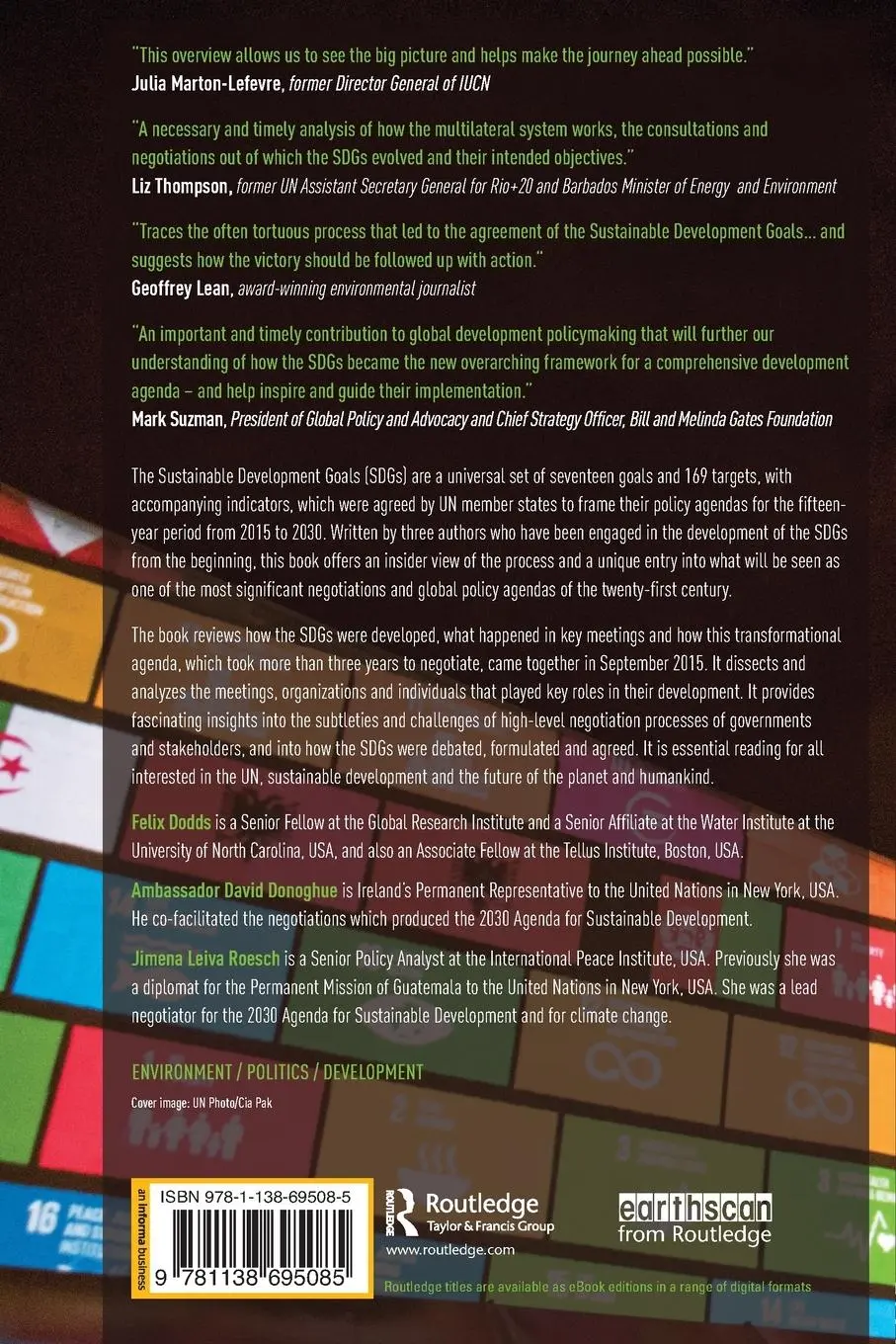 Rückseite: 9781138695085 | Negotiating the Sustainable Development Goals | Felix Dodds (u. a.)
