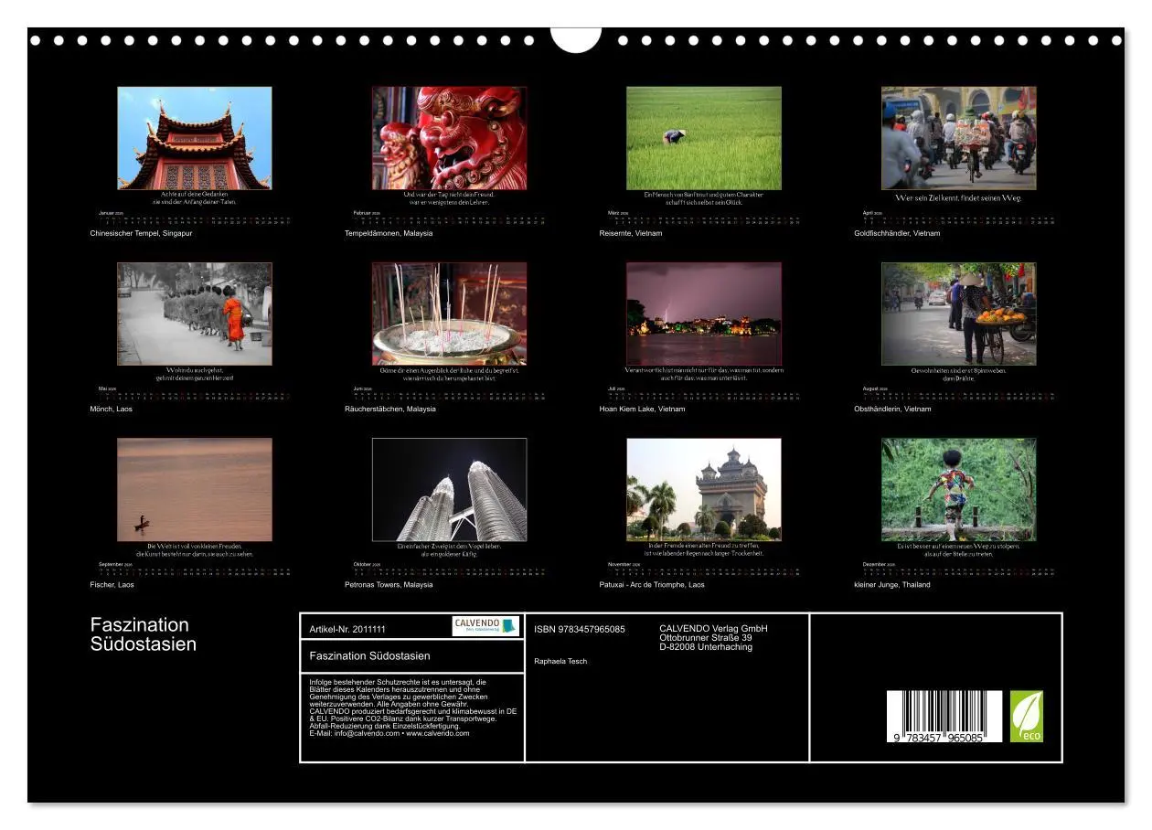 Bild: 9783457965085 | Faszination Südostasien (Wandkalender 2026 DIN A3 quer), CALVENDO...