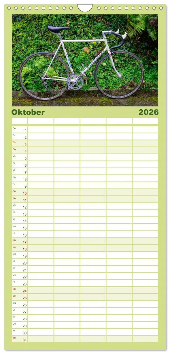 Bild: 9783516505085 | Familienplaner 2026 - Stahlrenner - Rennrad-Klassiker aus Europa...