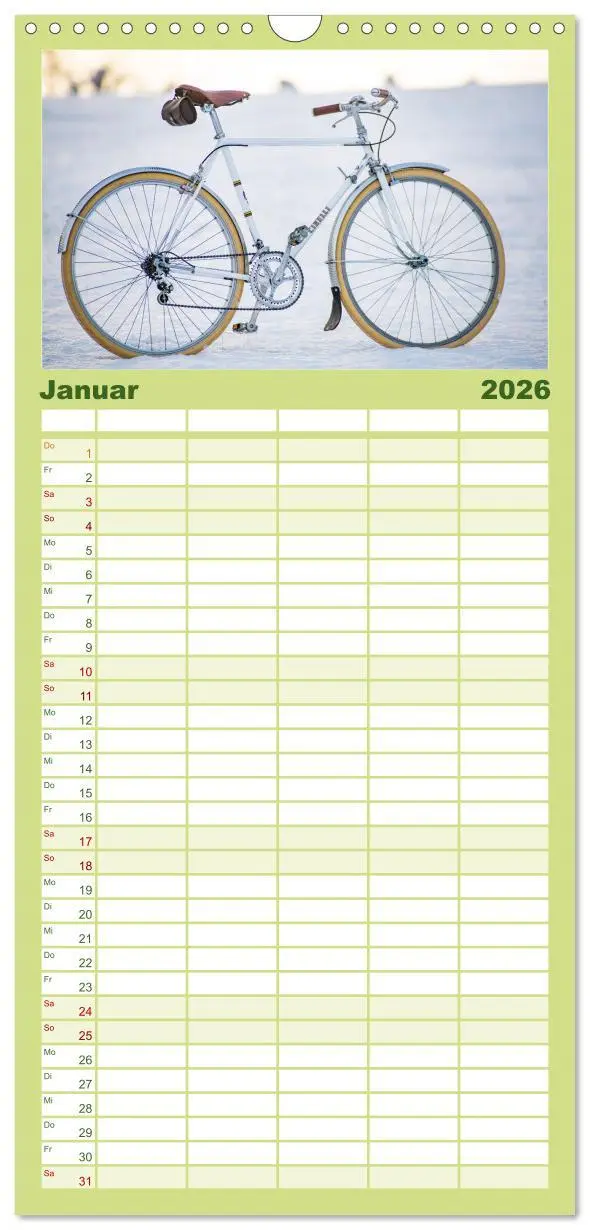 Bild: 9783516505085 | Familienplaner 2026 - Stahlrenner - Rennrad-Klassiker aus Europa...