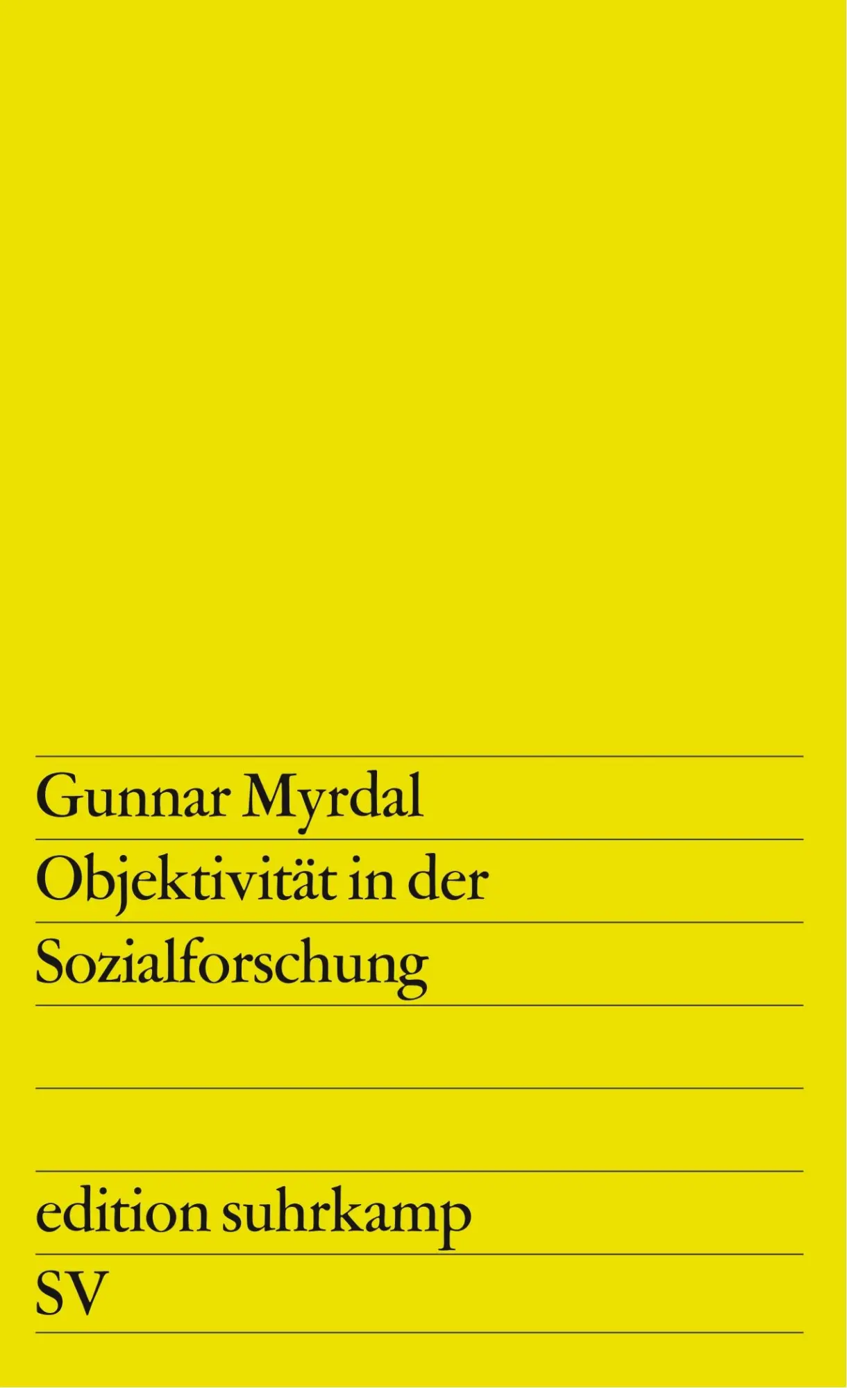 Cover: 9783518105085 | Objektivität in der Sozialforschung | Gunnar Myrdal | Taschenbuch
