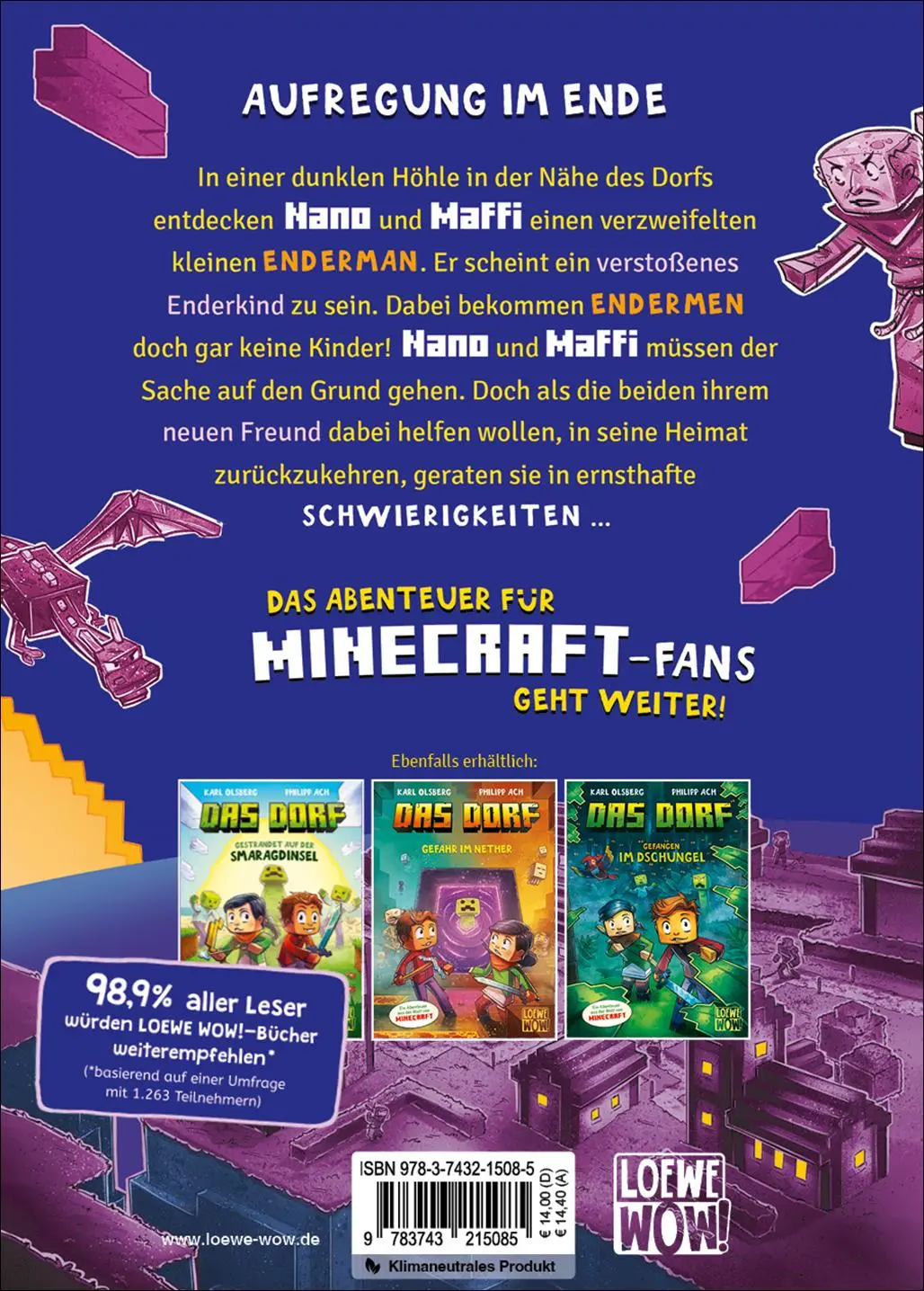 Rückseite: 9783743215085 | Das Dorf (Band 4) - Im Reich des Enderdrachen | Karl Olsberg | Buch Rückseite: 9783743215085 | Das Dorf (Band 4) - Im Reich des Enderdrachen | Karl Olsberg | Buch