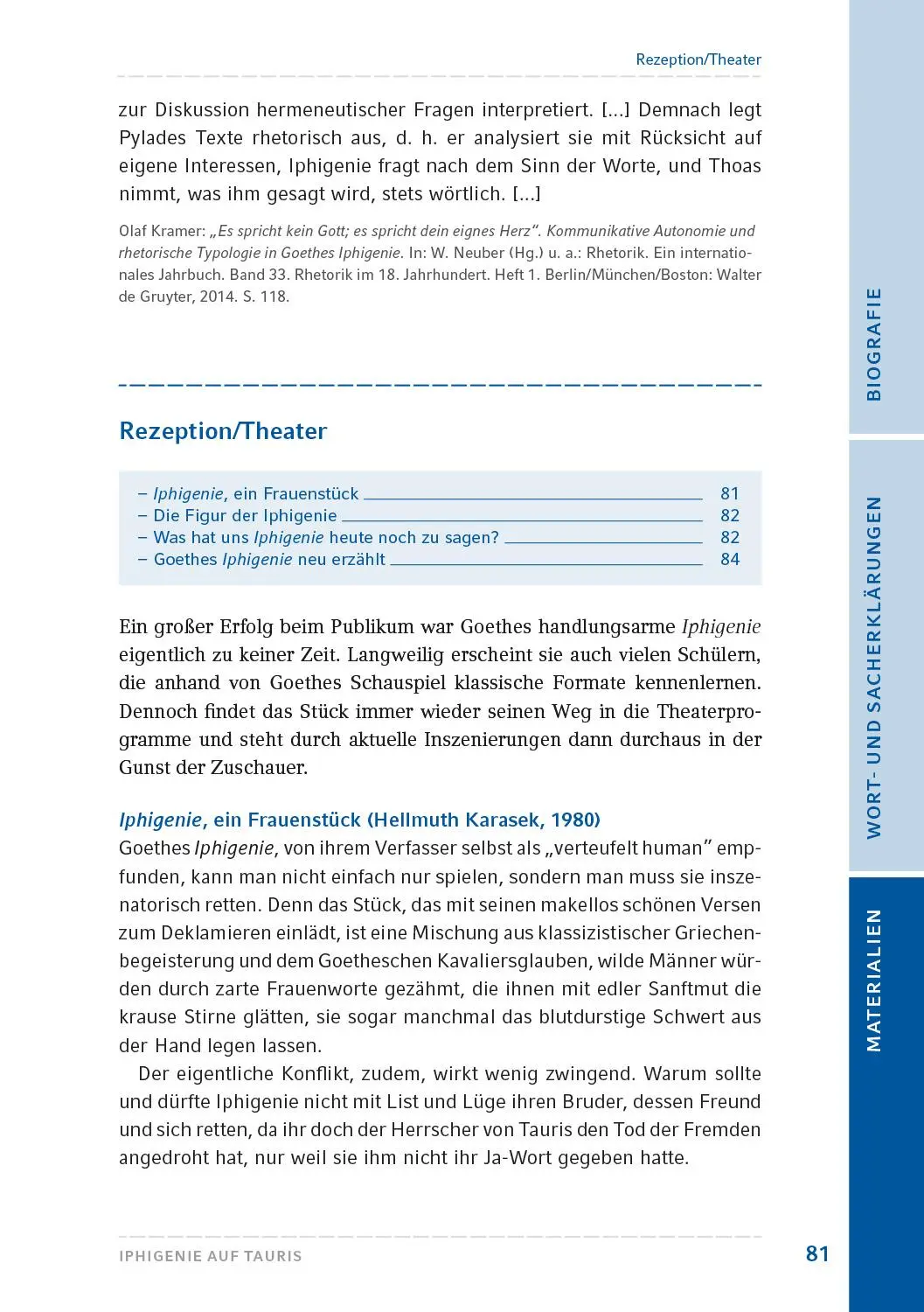 Bild: 9783872915085 | Iphigenie auf Tauris | Ein Schauspiel | Johann Wolfgang von Goethe