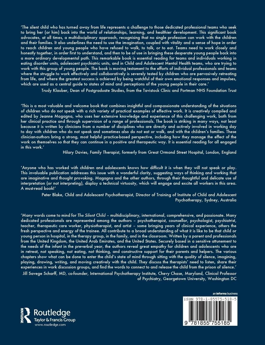 Rückseite: 9781855755185 | The Silent Child | Communication without Words | Jeanne Magagna | Buch