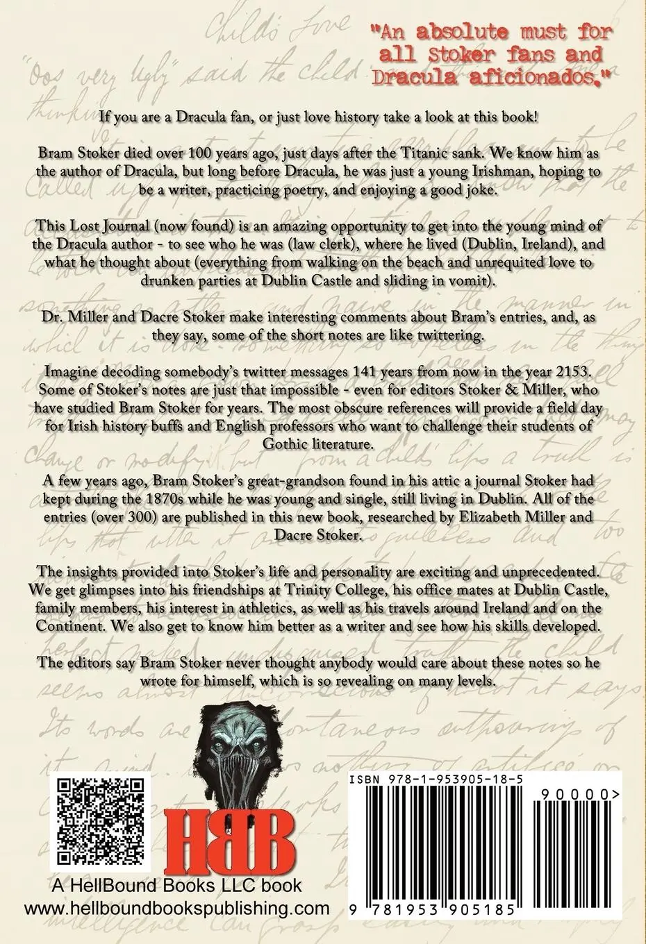 Rückseite: 9781953905185 | The Lost Journal of Bram Stoker | Dacre Stoker (u. a.) | Taschenbuch