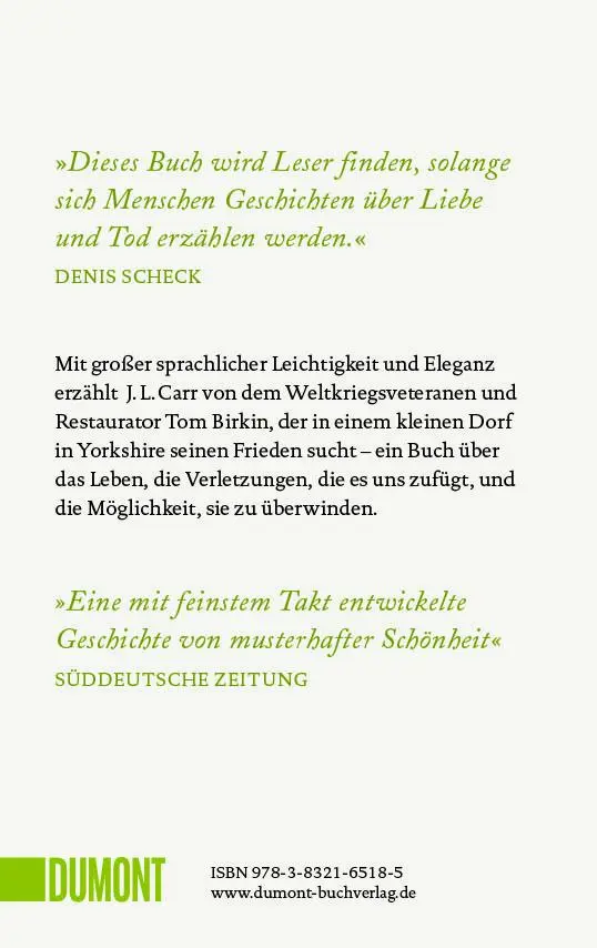 Rückseite: 9783832165185 | Ein Monat auf dem Land | J. L. Carr | Buch | 208 S. | Deutsch | 2019