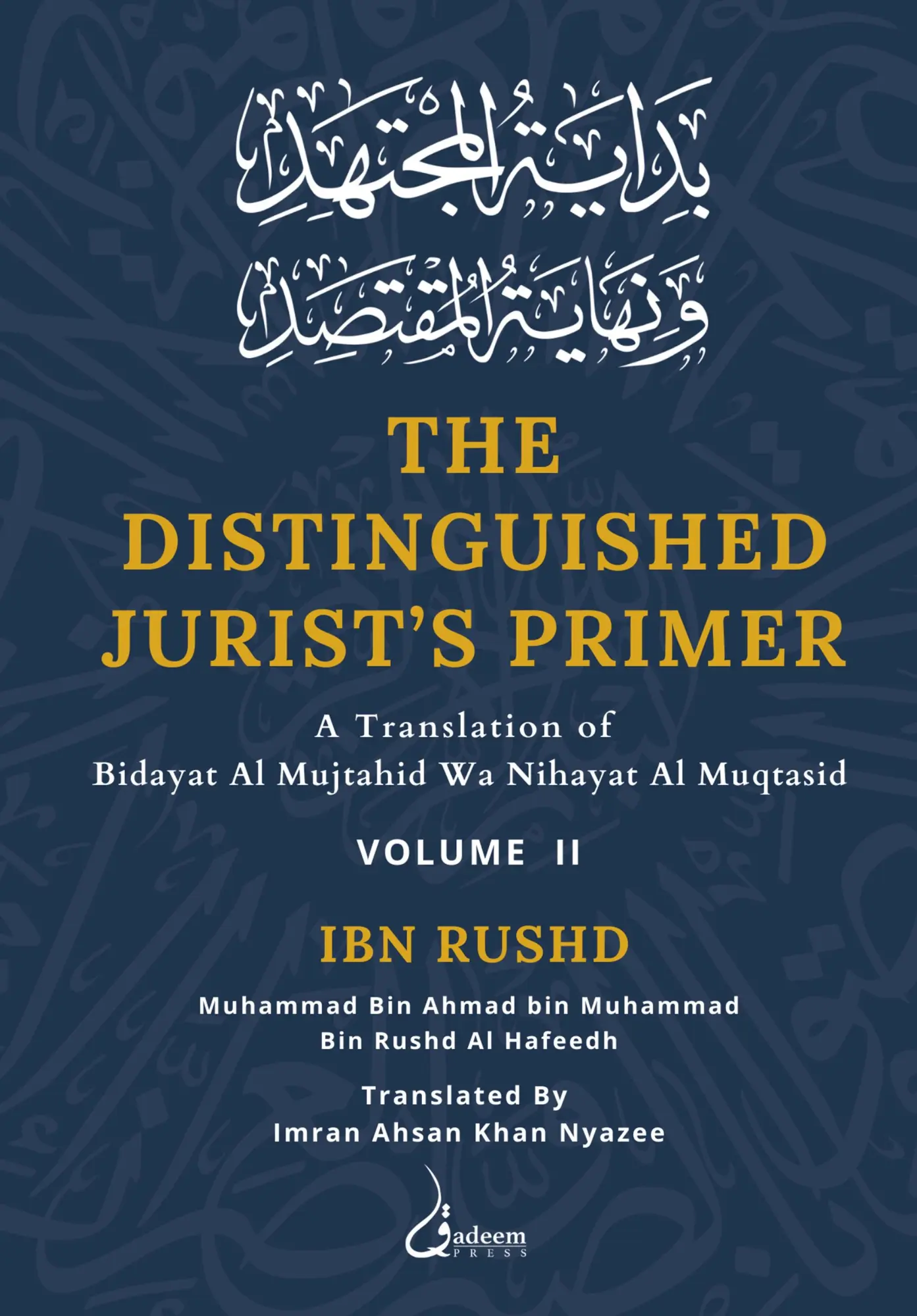 Cover: 9788119005185 | The Distinguished Jurist's Primer - Vol 2 | Ibn Rushd | Taschenbuch