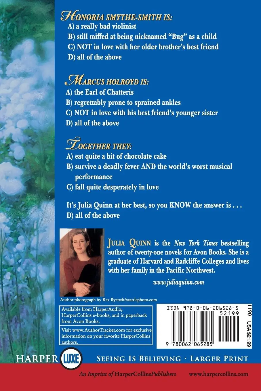 Rückseite: 9780062065285 | Just Like Heaven LP | Julia Quinn | Taschenbuch | Englisch | 2014