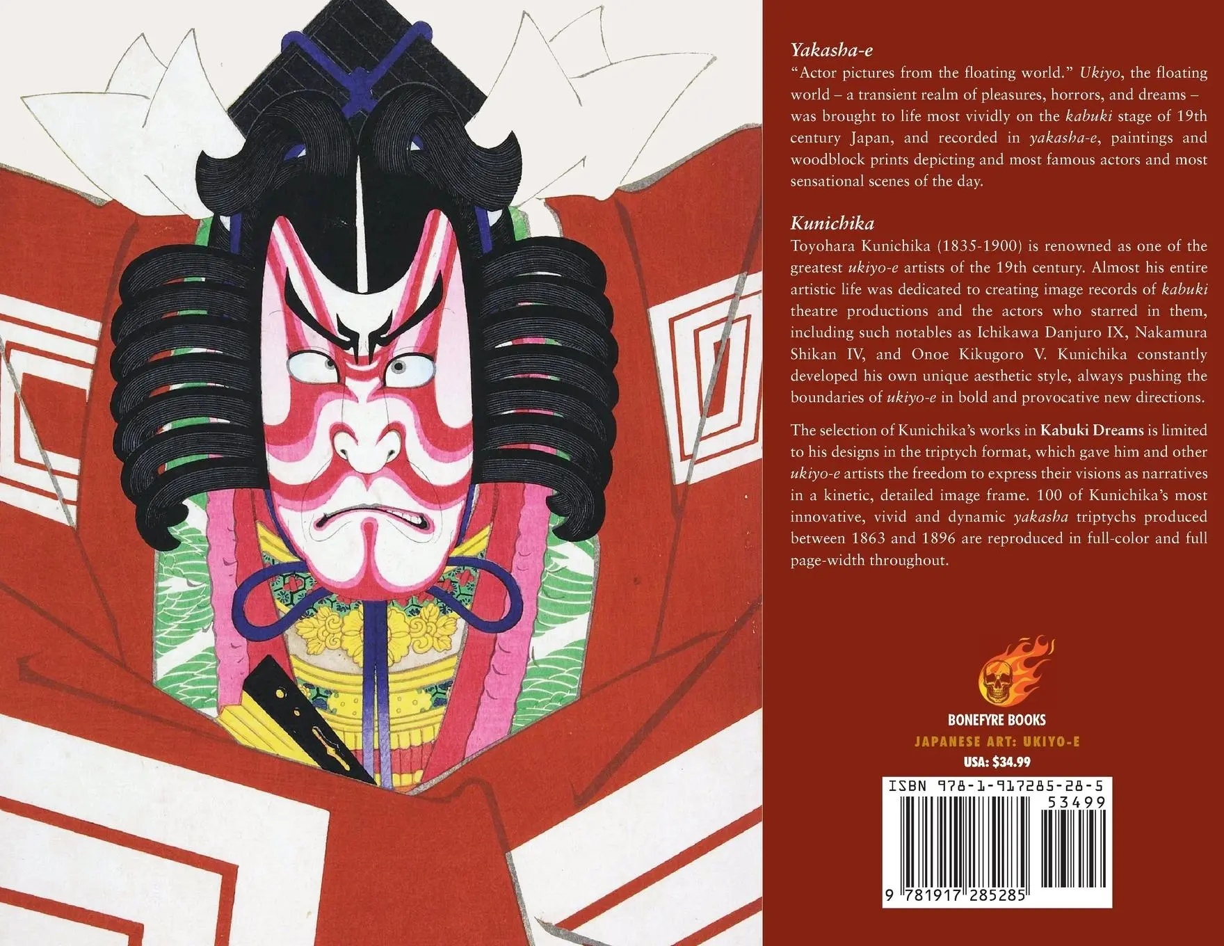 Rückseite: 9781917285285 | Kabuki Dreams | 100 Actor Triptychs From The Floating World | Buch