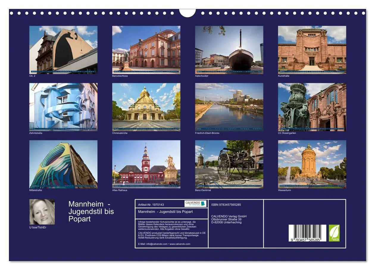 Bild: 9783457565285 | Mannheim - Jugendstil bis Popart (Wandkalender 2026 DIN A3 quer),...