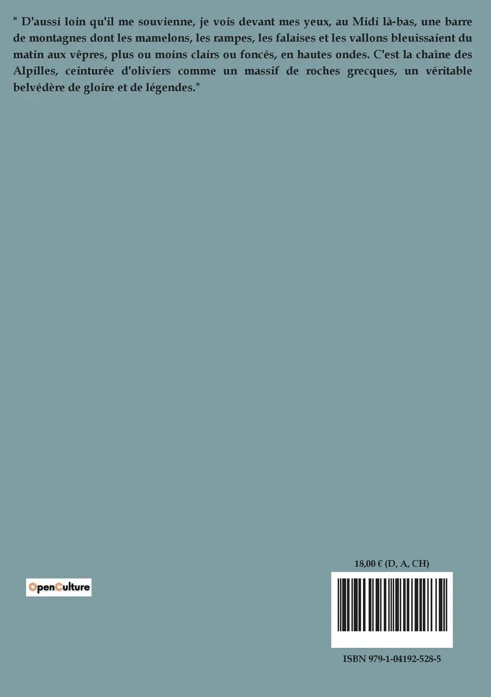 Rückseite: 9791041925285 | Mes Origines; Mémoires et Récits de Frédéric Mistral | Mistral | Buch