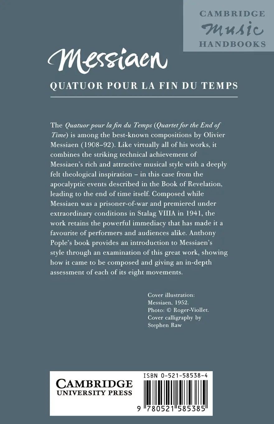 Rückseite: 9780521585385 | Messiaen | Quatuor Pour La Fin Du Temps | Anthony Pople (u. a.) | Buch