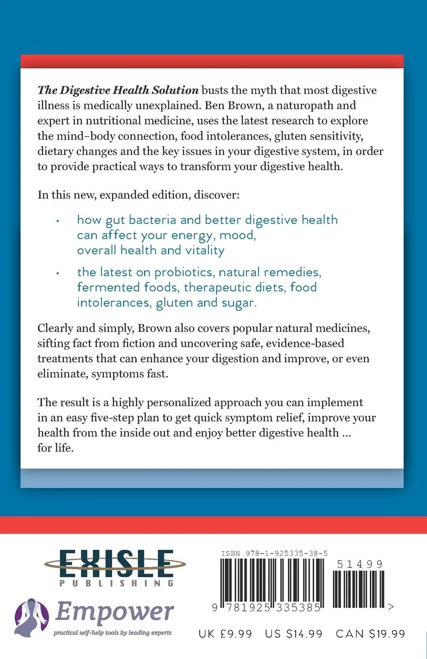 Rückseite: 9781925335385 | Digestive Health Solution - Expanded &amp; Updated 2nd Edition | Brown