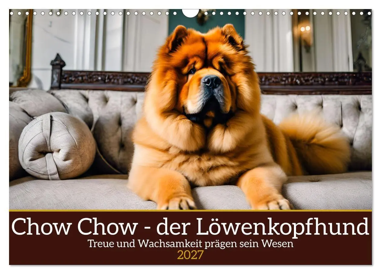 Cover: 9783569115385 | Chow Chow - der Löwenkopfhund (Wandkalender 2027 DIN A3 quer),...