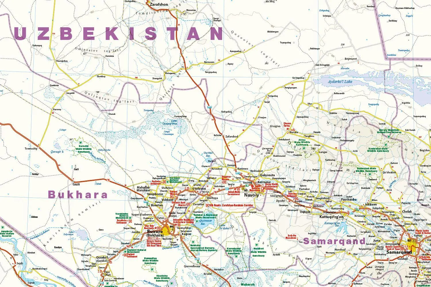 Bild: 9783831775385 | Reise Know-How Landkarte Usbekistan / Uzbekistan (1:1.000.000) | 2 S.