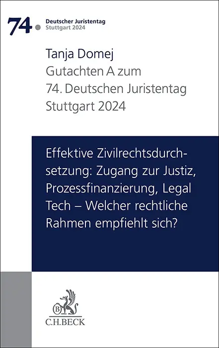 Cover: 9783406815485 | Verhandlungen des 74. Deutschen Juristentages Stuttgart 2024 Bd. I:...