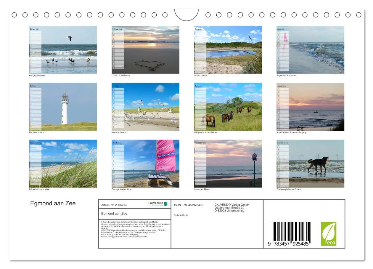 Bild: 9783457925485 | Egmond aan Zee (Wandkalender 2026 DIN A4 quer), CALVENDO...