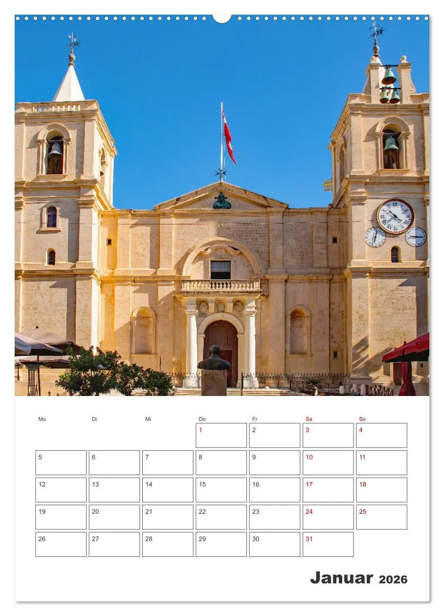 Bild: 9783516325485 | Valletta - Küstenstadt mit Charme (Wandkalender 2026 DIN A2 hoch),...