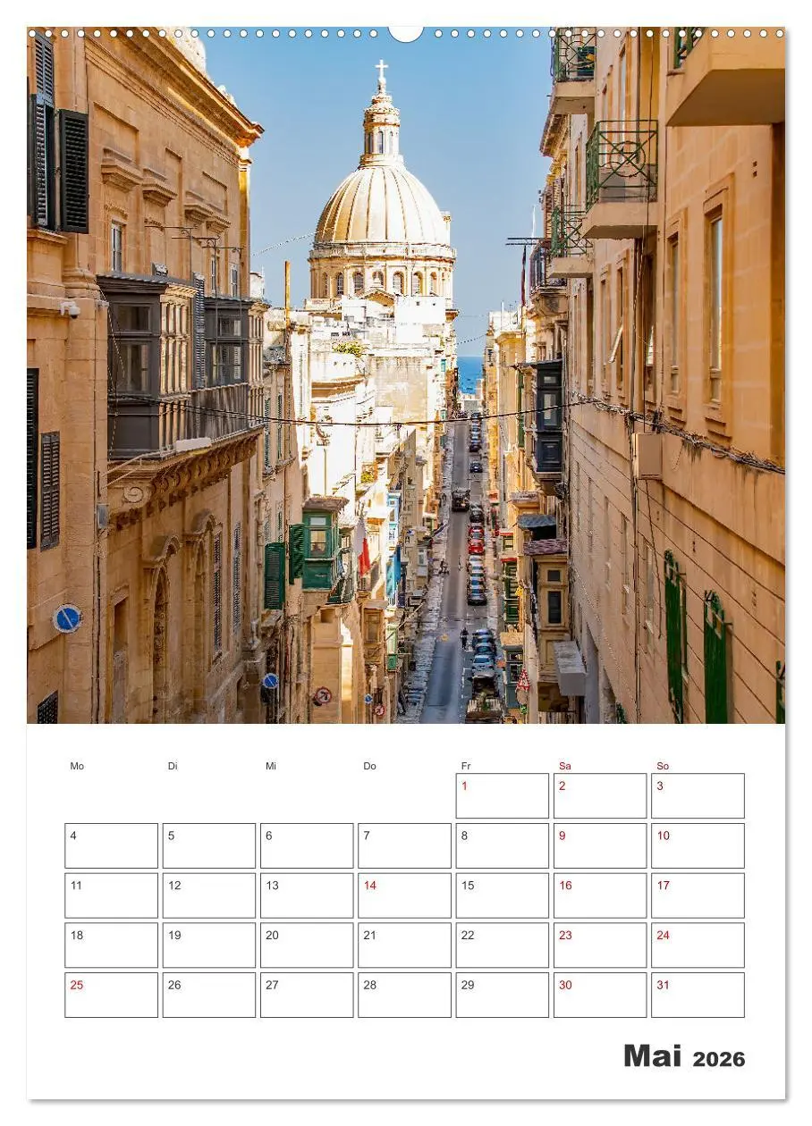 Bild: 9783516325485 | Valletta - Küstenstadt mit Charme (Wandkalender 2026 DIN A2 hoch),...