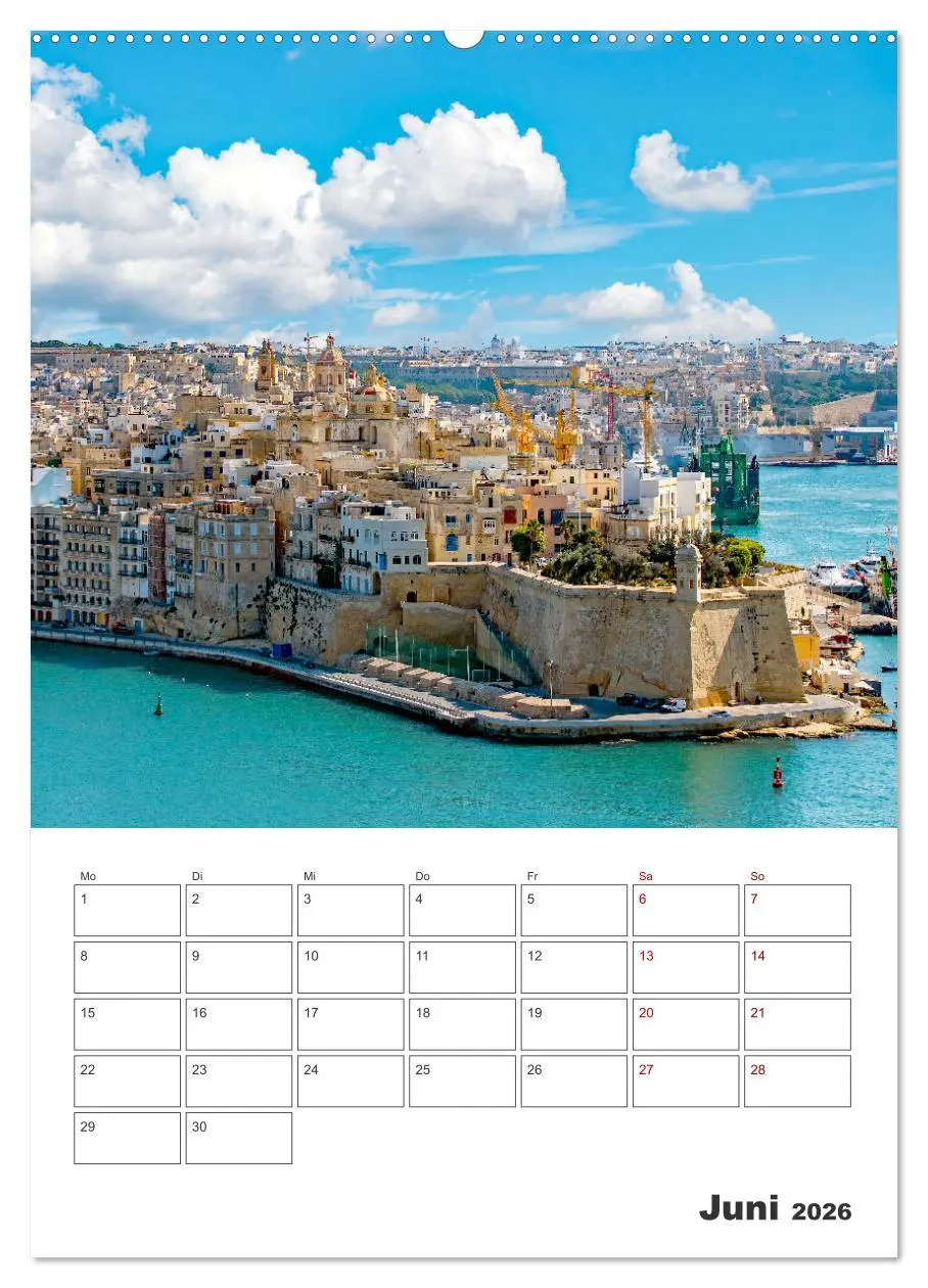 Bild: 9783516325485 | Valletta - Küstenstadt mit Charme (Wandkalender 2026 DIN A2 hoch),...