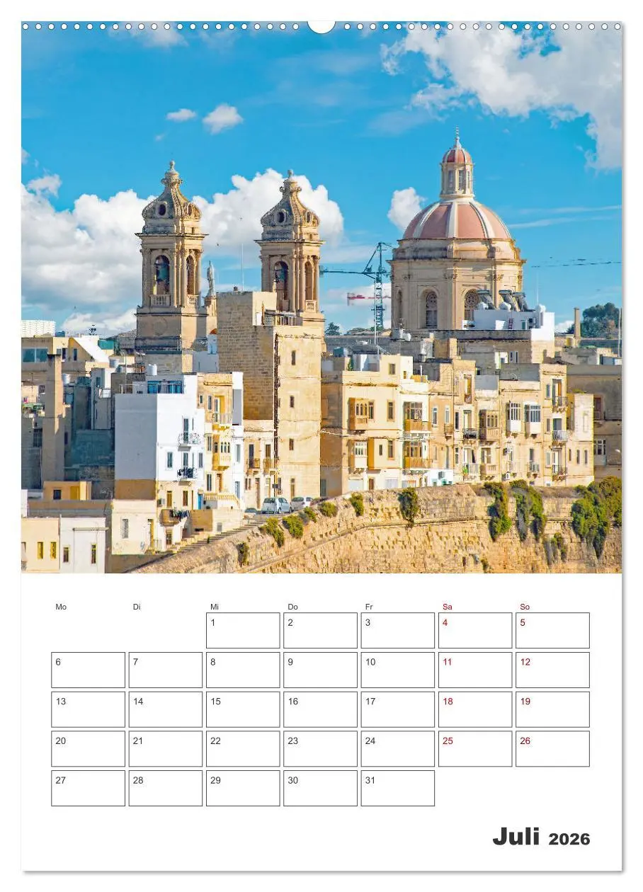 Bild: 9783516325485 | Valletta - Küstenstadt mit Charme (Wandkalender 2026 DIN A2 hoch),...