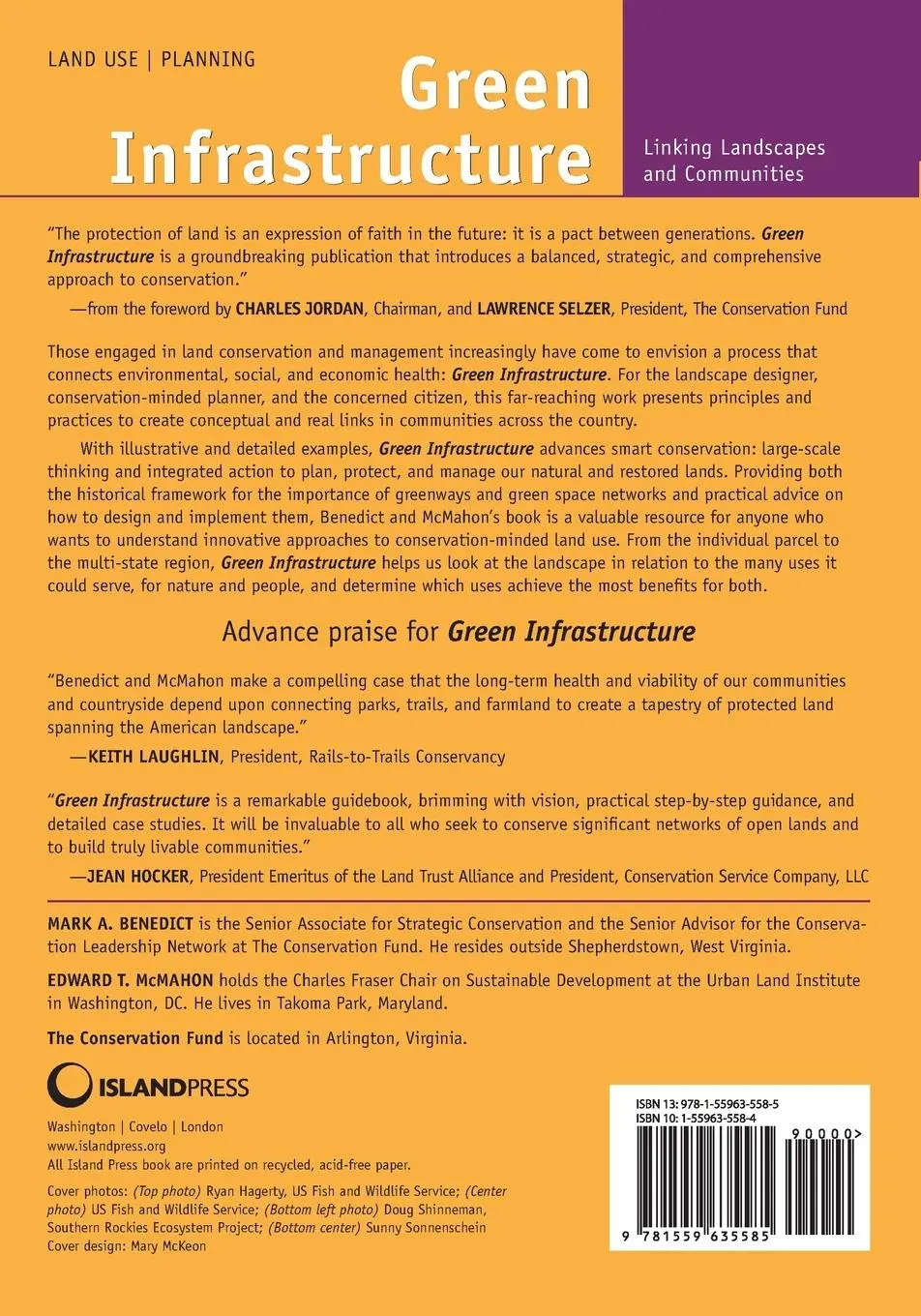 Rückseite: 9781559635585 | Green Infrastructure | Linking Landscapes and Communities | Buch
