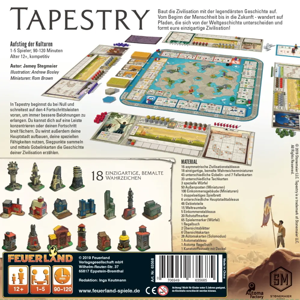 Bild: 706949635685 | Tapestry (Spiel) | Aufstieg der Kulturen | Jamey Stegmaier | Spiel