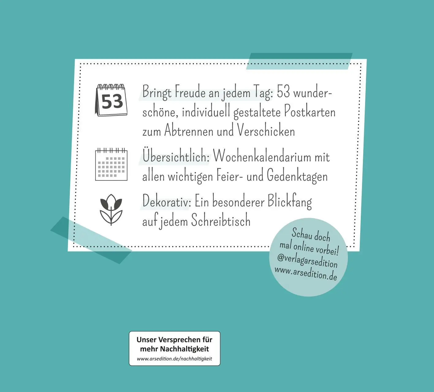 Rückseite: 4014489135685 | Postkartenkalender Gartenglück 2026 | Kalender | Spiralaufsteller