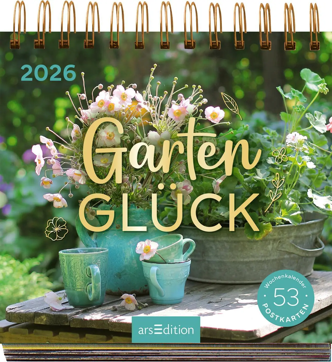 Bild: 4014489135685 | Postkartenkalender Gartenglück 2026 | Kalender | Spiralaufsteller