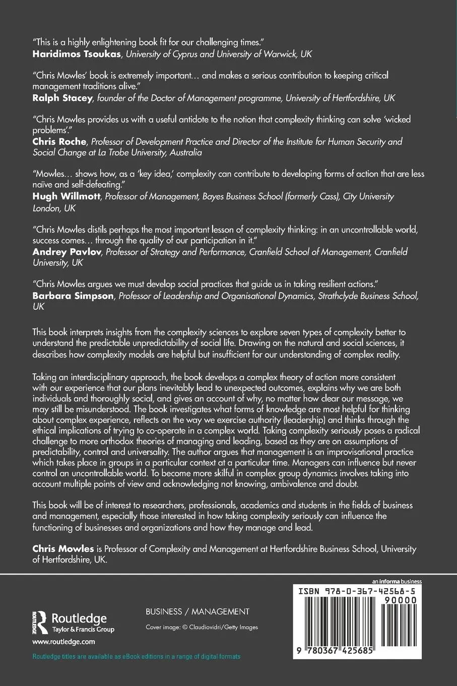 Rückseite: 9780367425685 | Complexity | A Key Idea for Business and Society | Chris Mowles | Buch