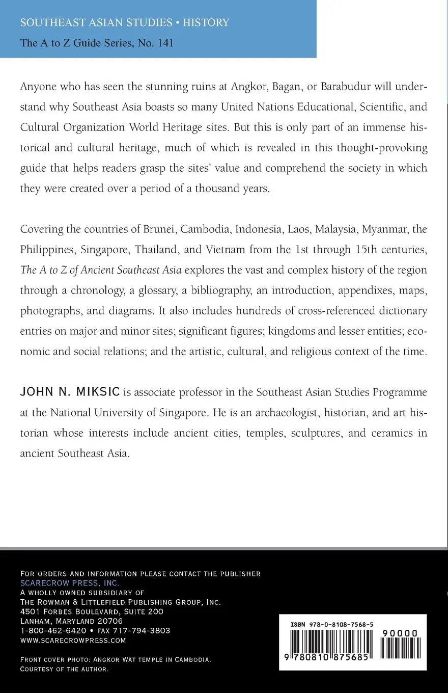 Rückseite: 9780810875685 | A to Z of Ancient Southeast Asia | John N. Miksic | Taschenbuch | 2010