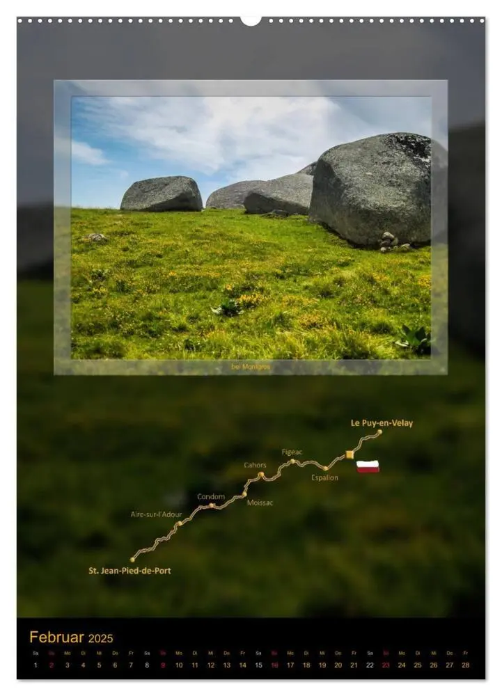 Bild: 9783457075685 | Jakobsweg Via Podiensis (Wandkalender 2025 DIN A2 hoch), CALVENDO...