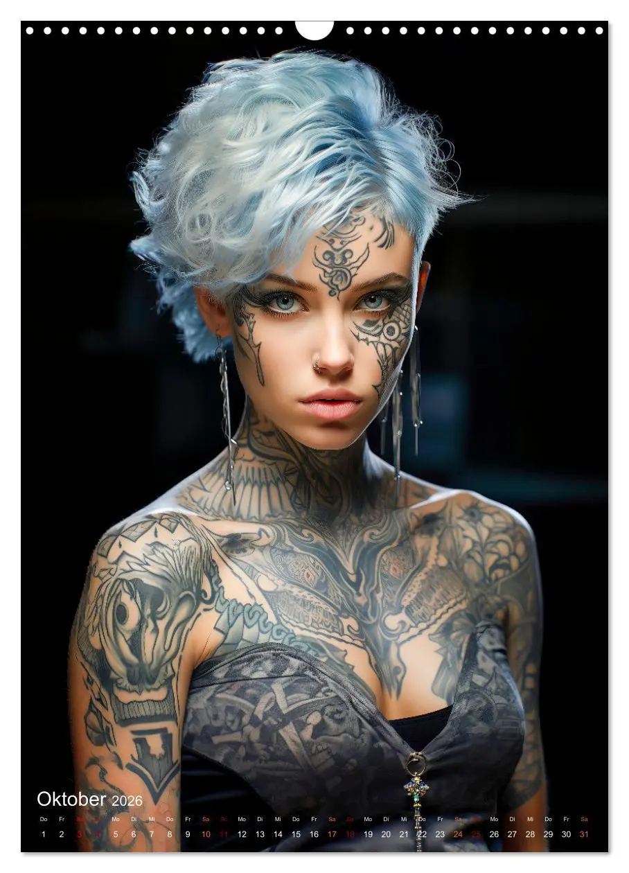 Bild: 9783516305685 | Tattoo Kunst auf der Haut (Wandkalender 2026 DIN A3 hoch), CALVENDO...