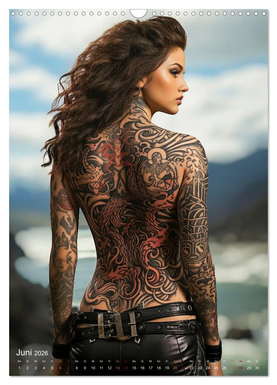 Bild: 9783516305685 | Tattoo Kunst auf der Haut (Wandkalender 2026 DIN A3 hoch), CALVENDO...