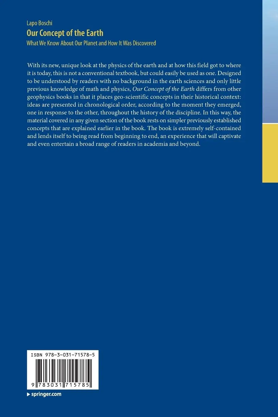 Rückseite: 9783031715785 | Our Concept of the Earth | Lapo Boschi | Taschenbuch | xvi | Englisch