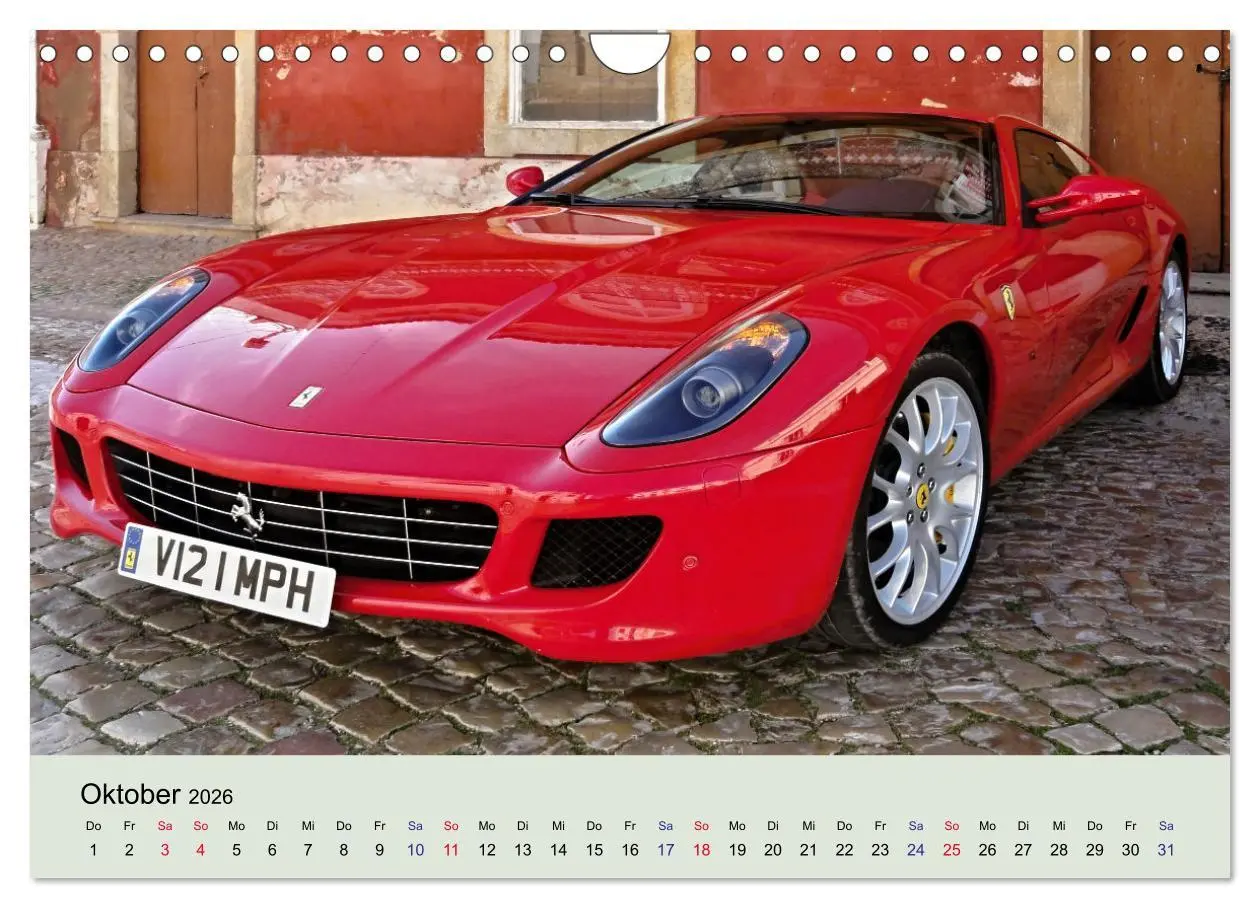 Bild: 9783457375785 | Traumautos in Rot (Wandkalender 2026 DIN A4 quer), CALVENDO...