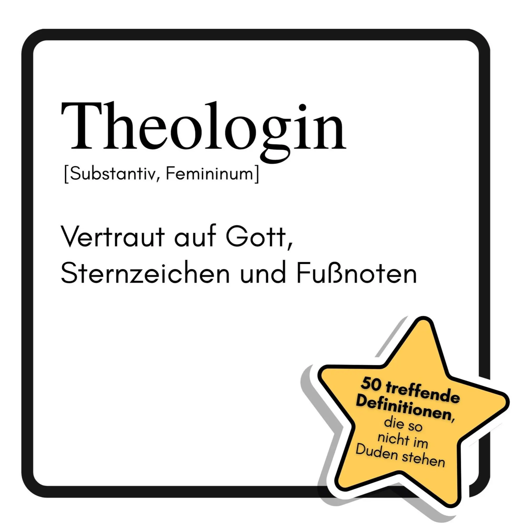 Cover: 9783759185785 | Theologin | Vertraut auf Gott, Sternzeichen und Fußnoten | Schwarz
