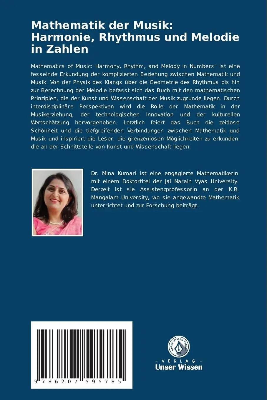 Rückseite: 9786207595785 | Mathematik der Musik: Harmonie, Rhythmus und Melodie in Zahlen | Buch