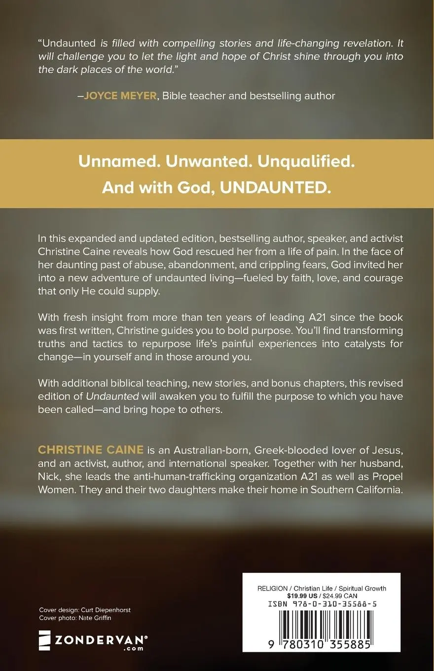Rückseite: 9780310355885 | Undaunted | Daring to Do What God Calls You to Do | Christine Caine