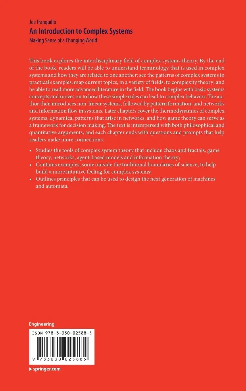 Rückseite: 9783030025885 | An Introduction to Complex Systems | Making Sense of a Changing World¿