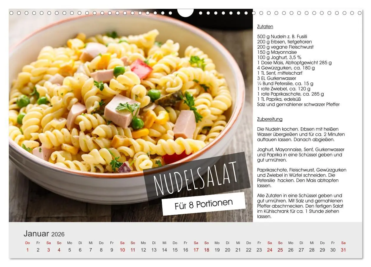 Bild: 9783457295885 | Vegetarisch - leicht und lecker (Wandkalender 2026 DIN A3 quer),...