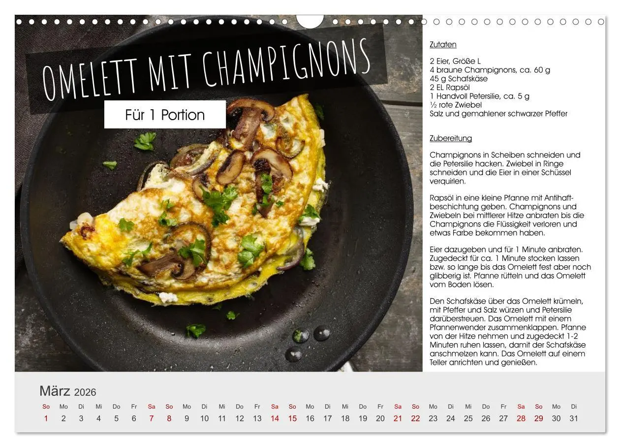 Bild: 9783457295885 | Vegetarisch - leicht und lecker (Wandkalender 2026 DIN A3 quer),...