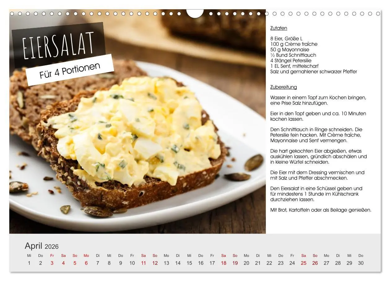 Bild: 9783457295885 | Vegetarisch - leicht und lecker (Wandkalender 2026 DIN A3 quer),...