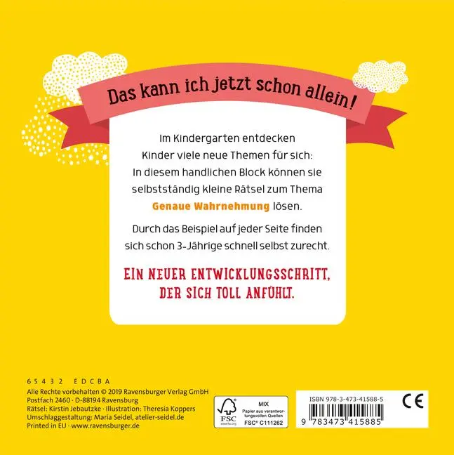 Bild: 9783473415885 | Im Kindergarten: Genau schauen | Hier kann ich alles allein | Buch