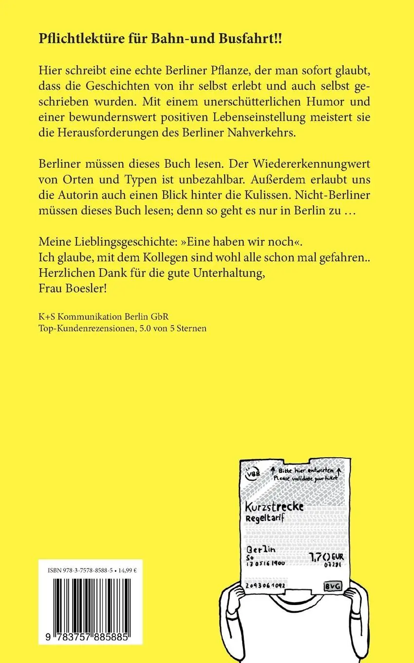 Rückseite: 9783757885885 | Tagebuch einer Berliner Busfahrerin | Antje Boesler | Taschenbuch