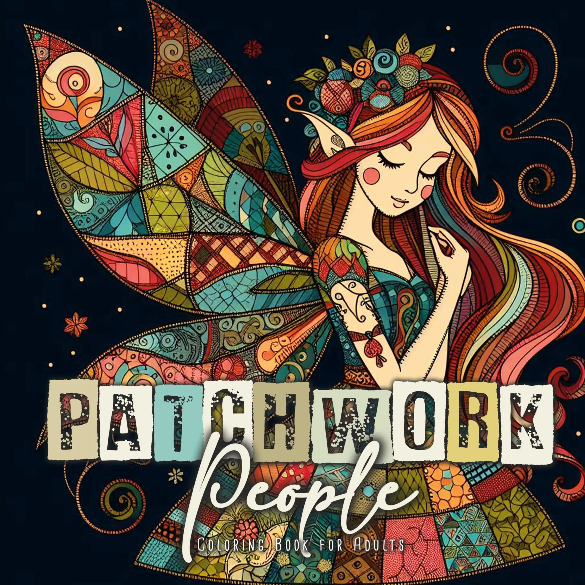 Cover: 9783758495885 | Patchwork People Coloring Book for Adults | Monsoon Publishing | Buch