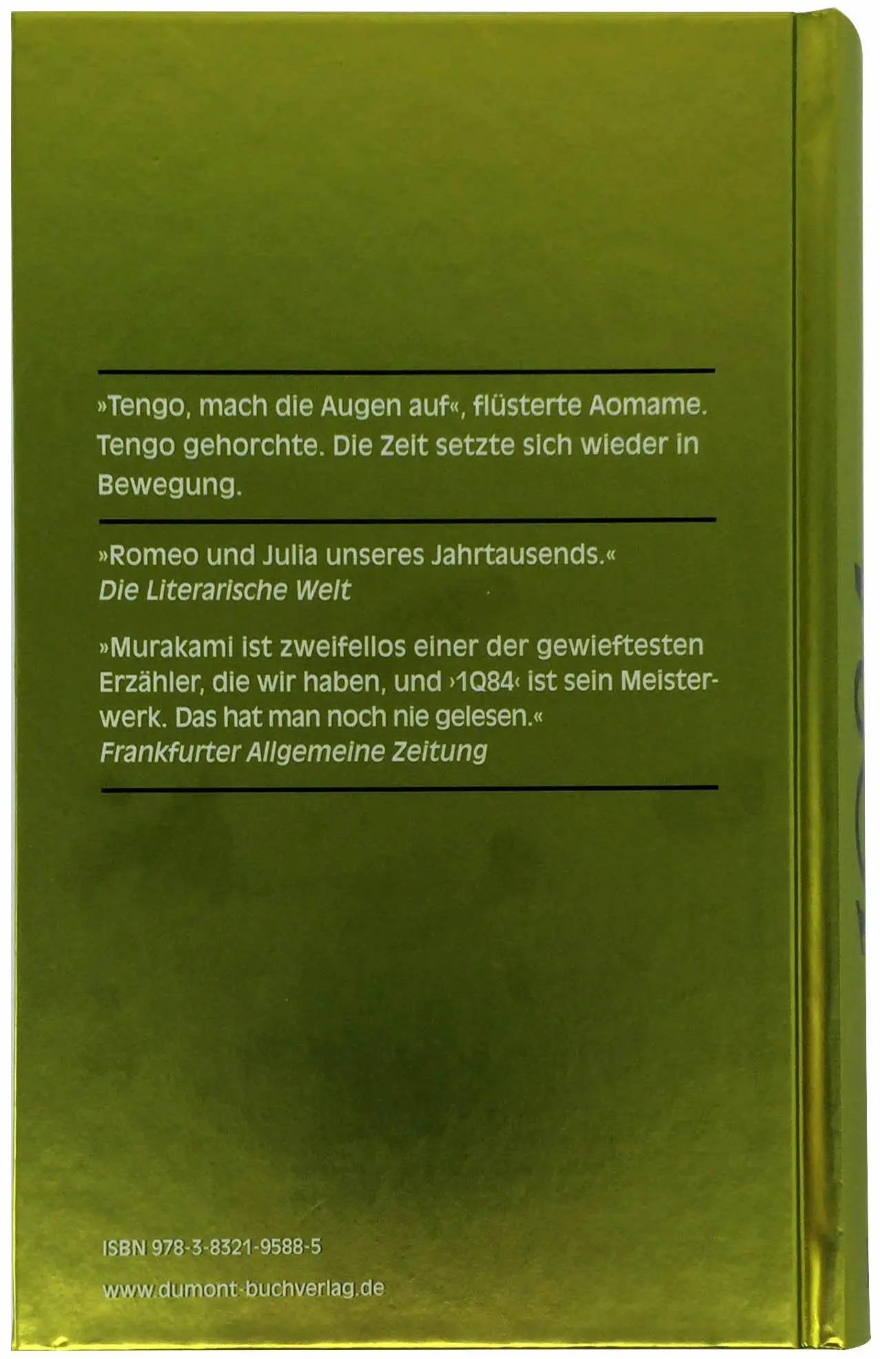 Rückseite: 9783832195885 | 1Q84. Buch 3 | Haruki Murakami | Buch | 1Q84 | Lesebändchen | 575 S.